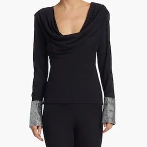 Ronny Kobo Sandra Blouse - Black - Size S - NWT